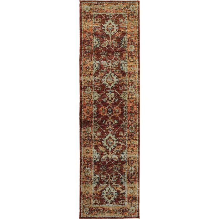 Oriental Weavers Area Rug Andorra 7154A Red 6' 7" X  9' 6"