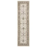 Oriental Weavers Andorra 9537P Ivory/ Blue Area Rug 2 ft. 3 in. X 8 ft. 0 in. Runner