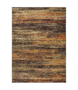 Oriental Weavers Atlas 8037C Gold/ Charcoal Area Rug 8 ft. 6 in. X 11 ft. 7 in. Rectangle