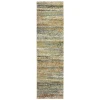 Oriental Weavers Atlas 8037J Gold/ Green Area Rug 2 ft. 3 in. X 8 ft. 0 in. Runner
