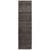 Oriental Weavers Atlas 8048Q Black/ Grey Area Rug 2 ft. 6 in. X 12 ft. 0 in. Runner