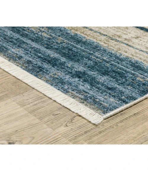 Oriental Weavers BAUER 90b Blue/Beige Rug 9'10X12'10