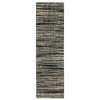 Oriental Weavers Bowen 1332H Black/ Navy Area Rug 2 ft. 3 in. X 7 ft. 6 in. Runner