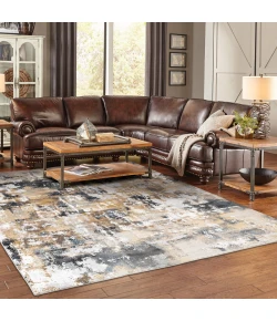 Oriental Weavers Bowen 4928X Grey/ Gold Area Rug 2 ft. 3 in. X 7 ft. 6 in. Runner