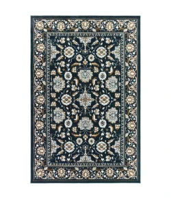 Oriental Weavers Bowen 534L2 Navy/ Gold Area Rug 3 ft. 10 in. X 5 ft. 5 in. Rectangle