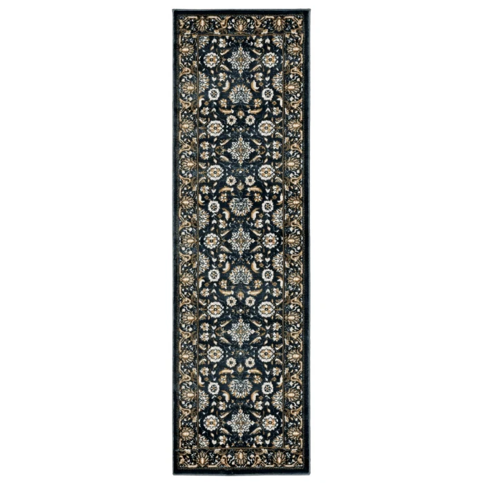 Oriental Weavers Area Rug Bowen 534L2 Navy 9'10" X 12'10"