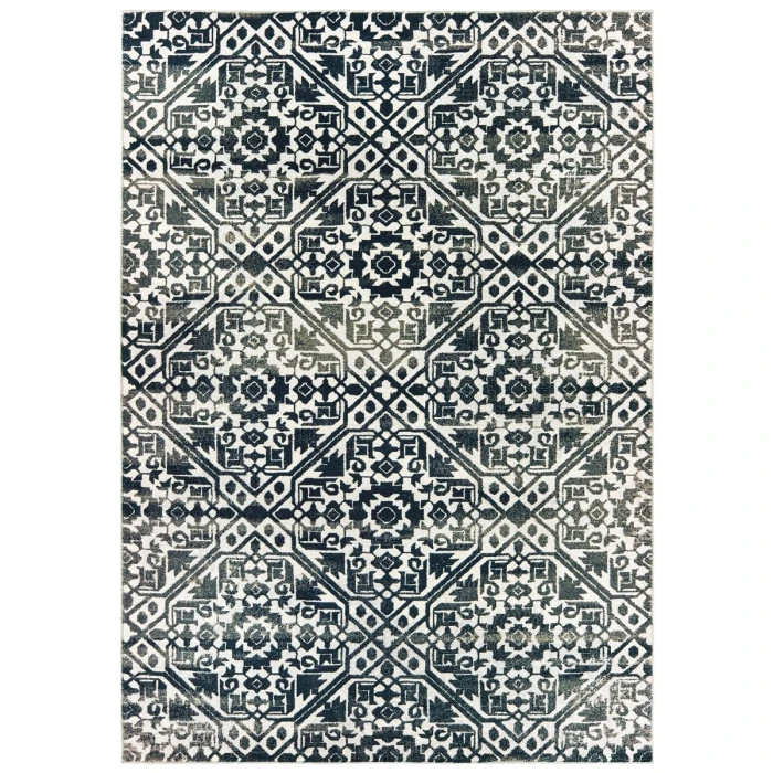 Oriental Weavers Area Rug Bowen 5506E Navy 9'10" X 12'10"