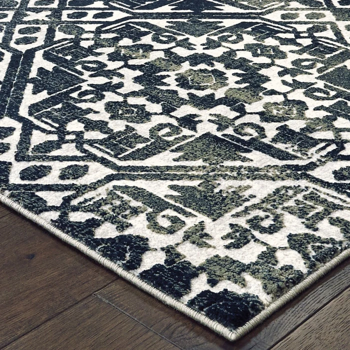Oriental Weavers Area Rug Bowen 5506E Navy 9'10" X 12'10"