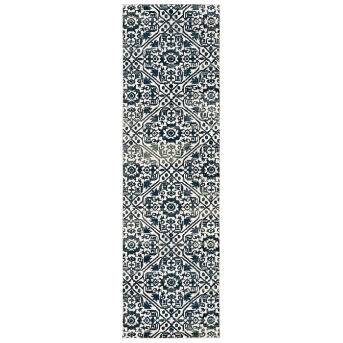 Oriental Weavers Area Rug Bowen 5506E Navy 9'10" X 12'10"