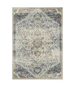 Oriental Weavers Branson Br01A Blue/ Multi Area Rug 6 ft. 7 in. X 9 ft. 2 in. Rectangle