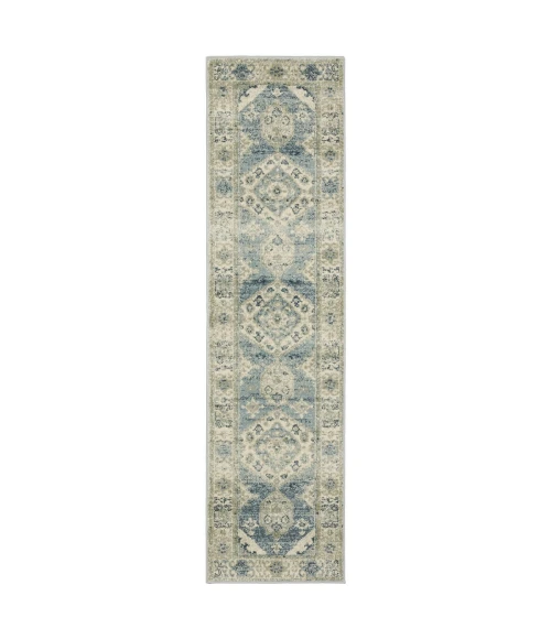 Oriental Weavers Area Rug Branson BR03A Blue 1'10" X  7' 3" Runner