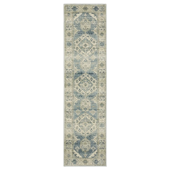 Oriental Weavers Area Rug Branson BR03A Blue 1'10" X  7' 3" Runner