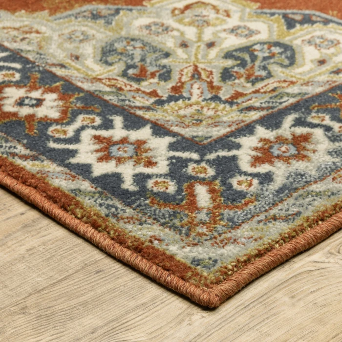 Oriental Weavers Area Rug Branson BR04A Rust 5' 3" X  7' 3"