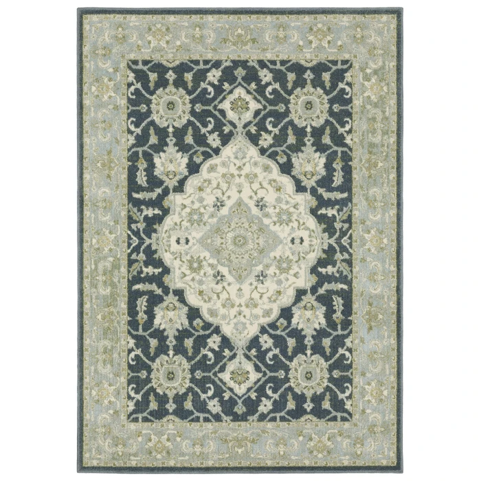 Oriental Weavers Area Rug Branson BR05A Blue 9'10" X 12'10"