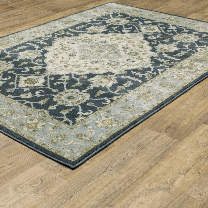 Oriental Weavers Area Rug Branson BR05A Blue 9'10" X 12'10"