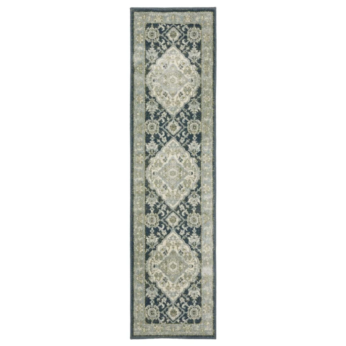 Oriental Weavers Area Rug Branson BR05A Blue 9'10" X 12'10"