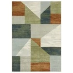 Oriental Weavers Branson Br11A Beige/ Multi Area Rug 5 ft. 3 in. X 7 ft. 3 in. Rectangle