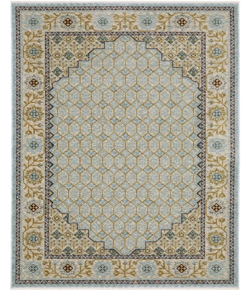 Oriental Weavers CAPELLA cap02 Blue/Gold Rug 5'3X7'6