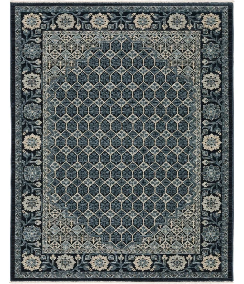 Oriental Weavers CAPELLA cap03 Blue/Ivory Rug 3' 3X5'