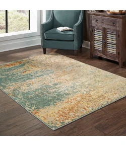 Oriental Weavers Carson 9654B Blue/ Orange Area Rug 7 ft. 10 in. X 10 ft. Rectangle