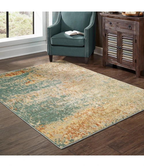 Oriental Weavers Area Rug Carson 9654B Blue 7'10" X 10'