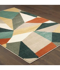 Oriental Weavers Carson 9659B Blue/ Orange Area Rug 2 ft. X 3 ft. Rectangle