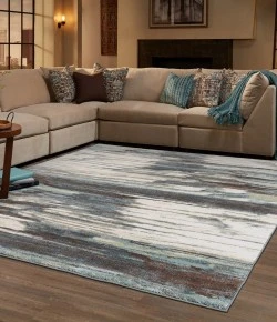 Oriental Weavers Carson 9675A Blue/ Ivory Area Rug 2 ft. 3 in. X 7 ft. 6 in. Runner