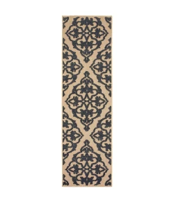 Oriental Weavers Cayman 001B9 Sand/ Charcoal Area Rug 2 ft. 3 in. X 7 ft. 6 in. Runner