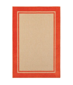 Oriental Weavers Cayman 5594Q Sand/ Orange Area Rug 7 ft. 10 in. X 10 ft. 10 in. Rectangle