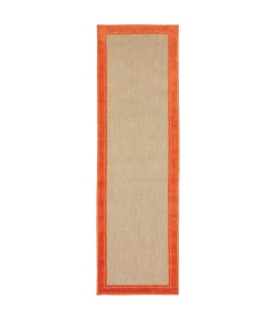 Oriental Weavers Cayman 5594Q Sand/ Orange Area Rug 7 ft. 10 in. X 10 ft. 10 in. Rectangle