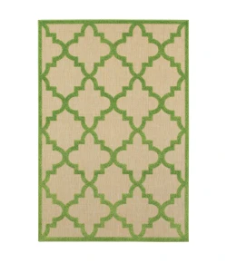 Oriental Weavers Cayman 660F9 Sand/ Green Area Rug 5 ft. 3 in. X 7 ft. 6 in. Rectangle