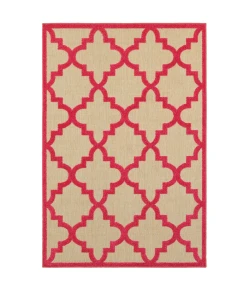 Oriental Weavers Cayman 660P9 Sand/ Pink Area Rug 5 ft. 3 in. X 7 ft. 6 in. Rectangle