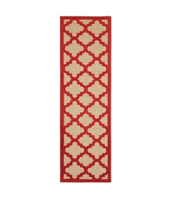 Oriental Weavers Cayman 660R9 Sand/ Red Area Rug 2 ft. 3 in. X 7 ft. 6 in. Runner