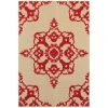 Oriental Weavers Cayman 097R9 Sand/ Red Area Rug 9 ft. 10 in. X 12 ft. 10 in. Rectangle
