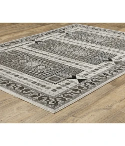 Oriental Weavers Chamberlain Ch01G Ivory/ Charcoal 6 Ft. 7 In. X 9 Ft. 6 In. Rectangle Rug