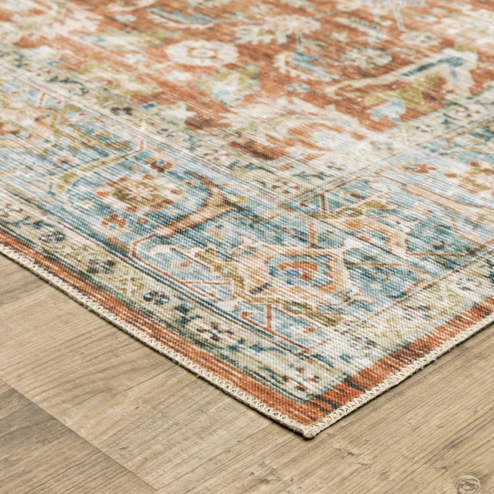 Oriental Weavers Area Rug Charleston CHA04 Rust 7' 6" X 10'