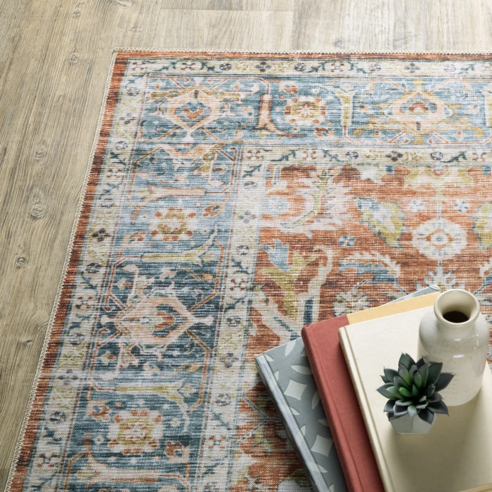 Oriental Weavers Area Rug Charleston CHA04 Rust 7' 6" X 10'