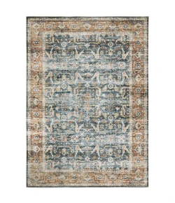 Oriental Weavers Charleston Cha06 Blue/ Rust Area Rug 5 ft. X 7 ft. Rectangle