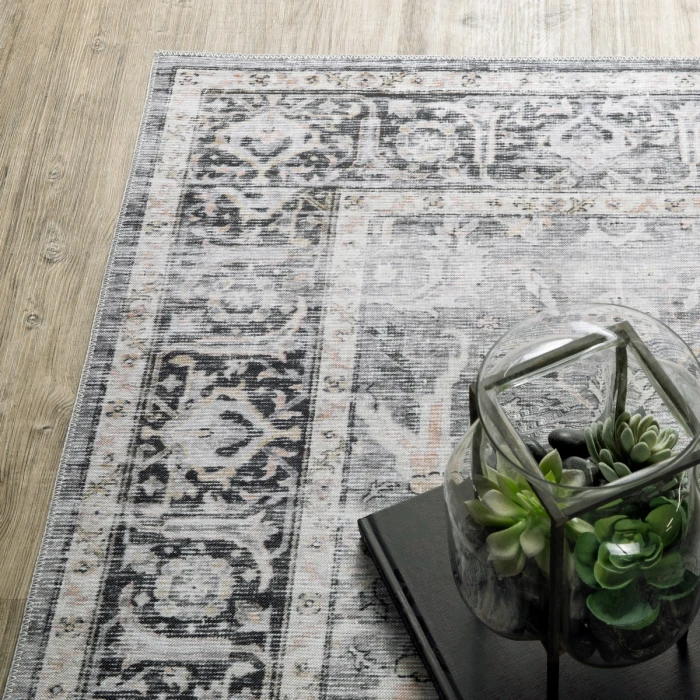Oriental Weavers Area Rug Charleston CHA07 Charcoal 5' X  7'