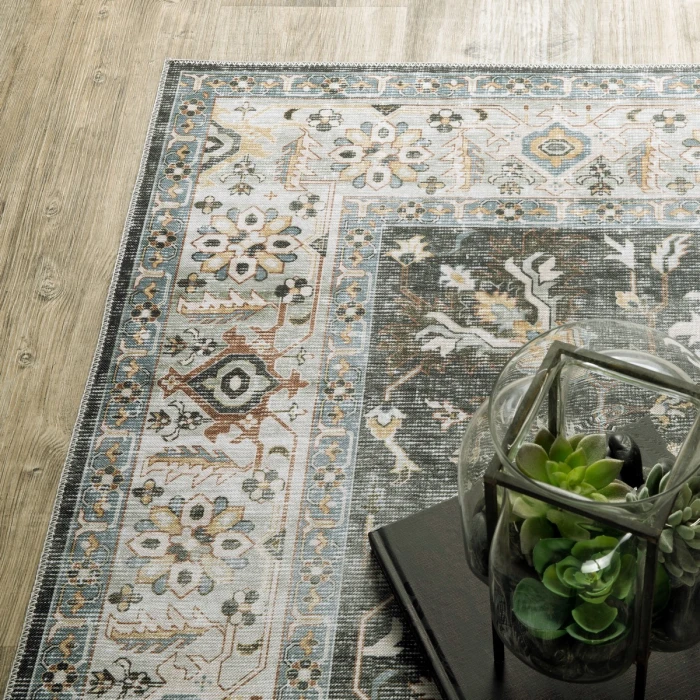 Oriental Weavers Area Rug Charleston CHA09 Blue 2' X  8' Runner