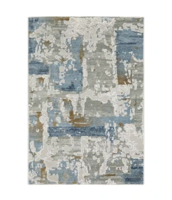 Oriental Weavers Easton 4518X Grey/ Blue Area Rug 6 ft. 7 in. X 9 ft. 6 in. Rectangle