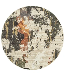 Oriental Weavers Evolution 7770J Beige/ Charcoal Area Rug 7 ft. 10 in. Round