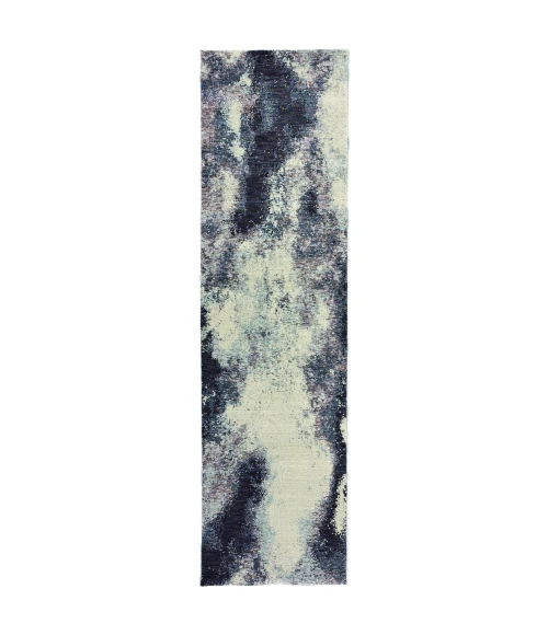 Oriental Weavers Area Rug Evolution 8000B Navy 2' 6" X 12' 0" Runner