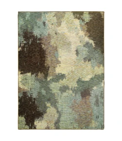 Oriental Weavers Evolution 8011B Blue/ Brown Area Rug 5 ft. 3 in. X 7 ft. 3 in. Rectangle