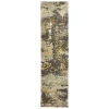Oriental Weavers Evolution 8025B Grey/ Gold Area Rug 2 ft. 6 in. X 12 ft. 0 in. Runner