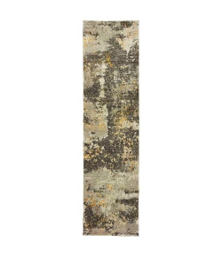 Oriental Weavers Evolution 8025B Grey/ Gold Area Rug 2 ft. 3 in. X 8 ft. 0 in. Runner