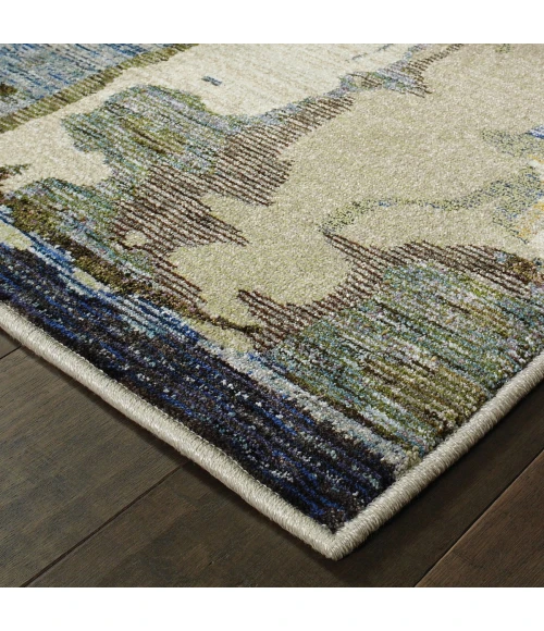 Oriental Weavers Area Rug Evolution 8027A Blue 5' 3" X  7' 3"