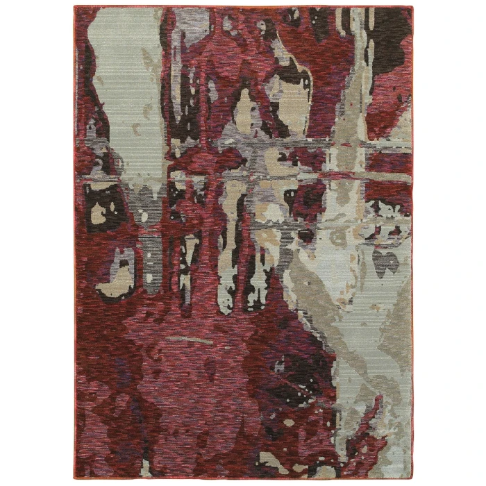 Oriental Weavers Area Rug Evolution 8028B Red 3' 3" X  5' 2"