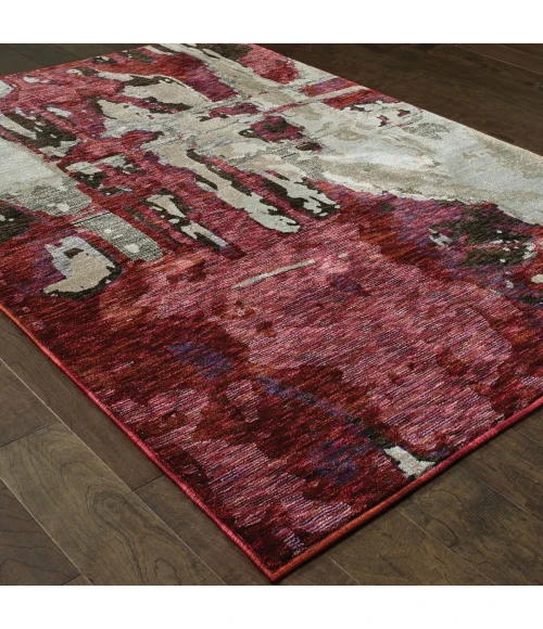 Oriental Weavers Area Rug Evolution 8028B Red 1'10" X  3' 2"