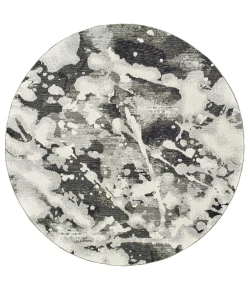 Oriental Weavers Evolution 8035B Charcoal/ White Area Rug 7 ft. 10 in. Round